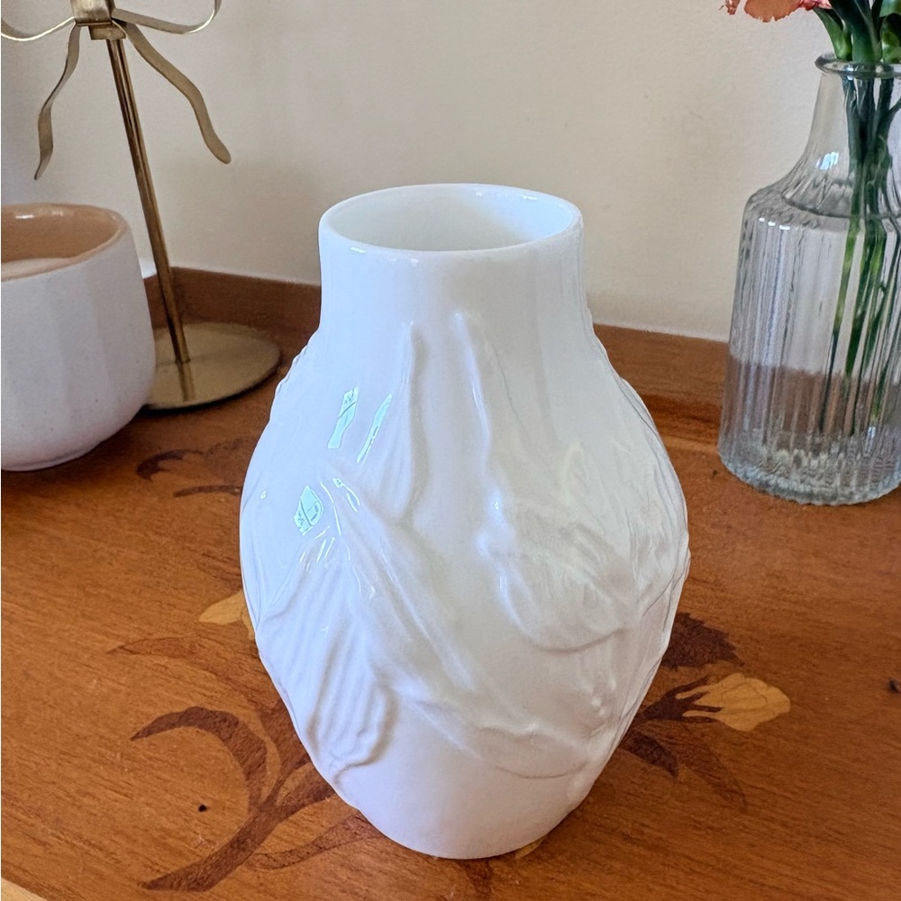 Tiffany & Co. White Bone China Vase